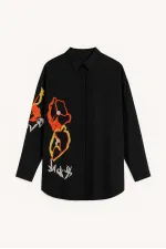 CHEMISE EN VISCOSE BRODÉE