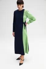 KONTRAST RENKLİ ELBİSE