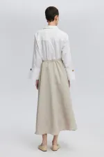 RUFFLED CUPRA SKIRT RUFFLED CUPRA SKIRT