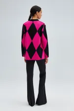 BAKLAVA PATTERNED POLO NECK KNITWEAR TUNIC BAKLAVA PATTERNED POLO NECK KNITWEAR TUNIC