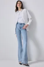 ULTRA LİKRALI İSPANYOL PAÇA DENİM PANTOLON