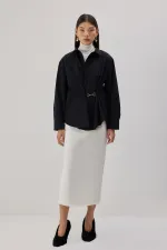 POPLIN SHIRT WITH METAL ACCESSORIES POPLIN SHIRT WITH METAL ACCESSORIES