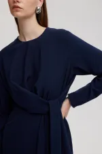 CREPE JUMPSUIT WITH TIE-DETAIL CREPE JUMPSUIT WITH TIE-DETAIL
