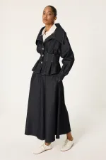 DENİM PİLELİ CEKET ETEK TAKIM