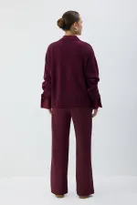 RIBBED PANTS WITH ELASTIC WAISTBAND