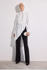 ASİMETRİK GÖMLEK YAKA TUNİK