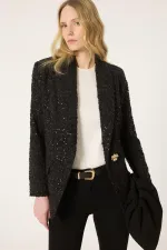 VESTE CROISÉE À PAILLETTES