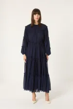 ROBE EN CHIFFON À VOLANTS