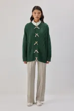 KNITTED CARDIGAN WITH BOW DETAIL