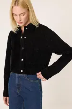 VESTE COURTE EN VELOURS