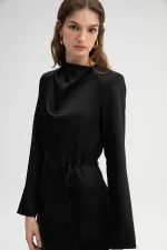 BELTED SATIN DRESS BELTED SATIN DRESS
