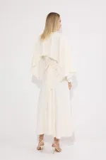 ROBE CAPE À CEINTURE