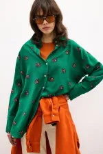 ÇİÇEK DESENLİ PAMUK GÖMLEK