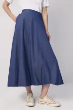 DENİM EFEKTLİ BALON ETEK