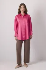 RELAX FIT SATIN SHIRT