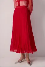 PLEATED CHIFFON SKIRT