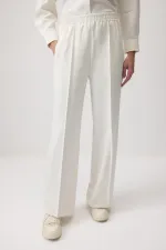 RIBBED PANTS WITH ELASTIC WAISTBAND