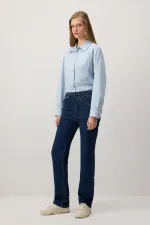 PANTALON EN JEAN AVEC TAILLE ÉLASTIQUE