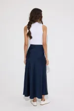 JUPE EN SATIN AVEC TAILLE ÉLASTIQUE