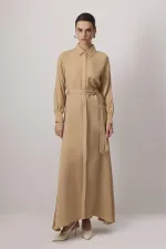 TEXTURED SHIRT DRESS