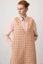 Tweed Plaid V-Neck Vest