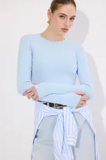 BODY À MANCHES LONGUES ET À MI-CHEVEUX