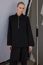 PADDED COLLAR SHIRT TUNIC