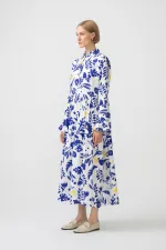 ÇİÇEKLİ VOLANLI ELBİSE