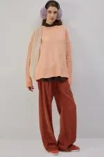 DÜZ RENK OVERSIZE KAZAK