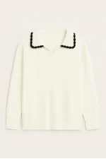 PULL TRICOT AVEC DÉTAILS AU CROCHET