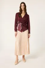 Tunique en satin à nouer sur le côté