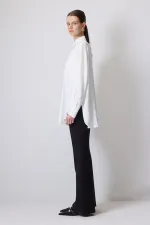 CHEMISE EN SATIN COUPE DÉCONTRACTÉE