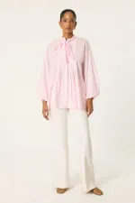 FRONT PLEATED POPLIN SHIRT FRONT PLEATED POPLIN SHIRT
