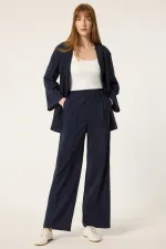 BELİ LASTİKLİ KUPRA PANTOLON