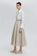 RUFFLED CUPRA SKIRT RUFFLED CUPRA SKIRT