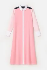 ROBE CHEMISE À COULEURS UNIES