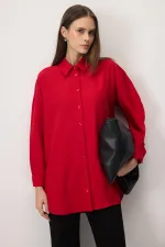 OVERSİZE KREP GÖMLEK