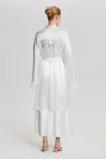 OTRİŞ DETAYLI SATEN BRIDE KİMONO