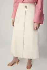 JUPE EN JEAN NATUREL PORTE-CŒUR