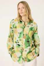 DESENLİ KETEN GÖMLEK