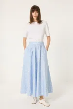 JUPE ÉVASÉE À MOTIFS