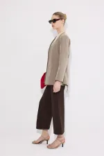 PANTALONS EN CRÊPE CÔTELÉS