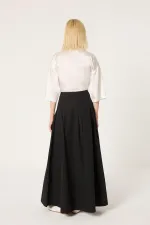 Jupe trapèze avec détails de poches