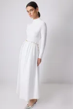 DRAPE DETAYLI ASİMETRİK ELBİSE