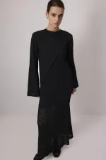 PAMUKLU BRODE ELBİSE