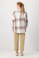 100% COTTON PLAID OVERSIZE SHIRT