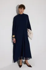 YARASA KOL ŞİFON ELBİSE