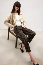 LEOPAR DESENLİ HAVUÇ PANTOLON