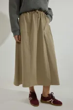 ELASTİK BEL CEPLİ ETEK