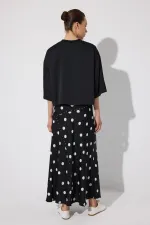 BELİ LASTİKLİ PUANTİYELİ ETEK